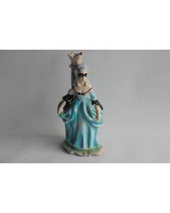 Bouteille céramique Femme masquée robe bal