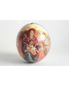 Œuf d'autruche peint Icône orthodoxe
