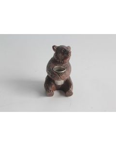 Porte dé à coudre Ours bois sculpté Art populaire Forêt Noire