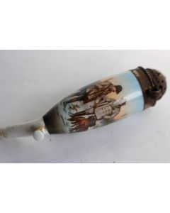 Fourneau de pipe porcelaine chasseurs