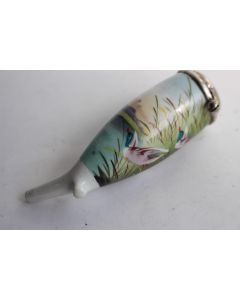 Fourneau de pipe porcelaine canards