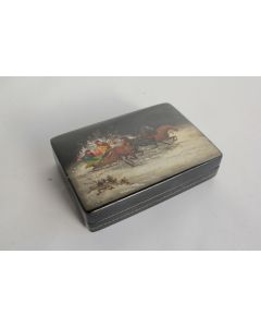 Boîte laquée Russe Fedoskino 1963 Troïka