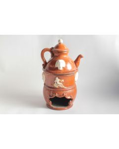 Tisanière terre cuite vernissée terracotta Italie 1800