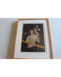 Tableau aquarelle Michel BAUMGARTNER  Le garçon  Suisse