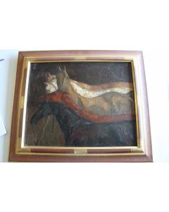 Tableau peinture a l'huile Rodolphe DUNKI  Chevaux 