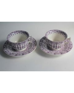 Ancienne tasse à café porcelaine scène animée