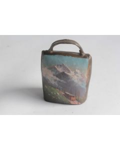 Ancienne cloche peint paysage Souvenir Montagne Suisse
