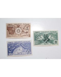 Timbres Turquie anniversaire traité atlantique nord 1954 neuf