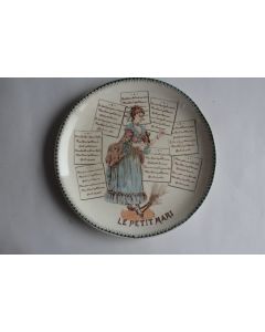 Assiette terre de fer Choisy le Roi Chanson Le petit mari