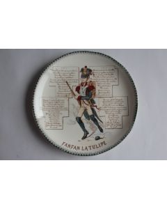 Assiette terre de fer Choisy le Roi Chanson Fanfan la Tulipe
