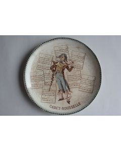 Assiette terre de fer Choisy le Roi Chanson Cadet-Rousselle