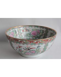 Bol à punch porcelaine Canton Chine