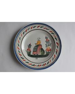 Ancienne assiette faïence HB Quimper