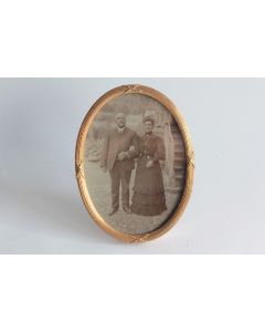Ancien Cadre Porte photo laiton