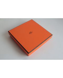HERMES Boite carton orange 14,5x14,5x3 cm