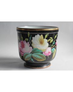 Cache pot porcelaine Fleur Roses Napoléon III