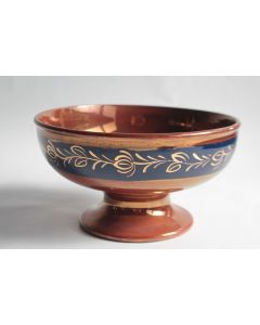 Coupe sur piédouche faïence Jersey XIXe siècle