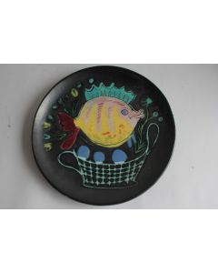 Assiette céramique Marie-José Francis Cerenne Vallauris Poisson