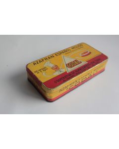 Boîte tôle lithographiée bouillon Azafran Espanol Molido Codal