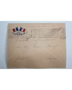 Enveloppe France d'abord service des prisonniers 1914