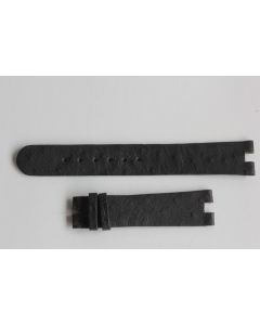 Bracelet montre Devon cuir autruche noir 18 mm