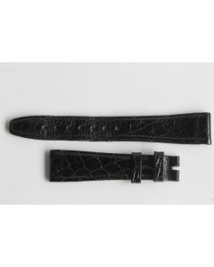 HIRSCH Bracelet pour montre croco noir 18 mm