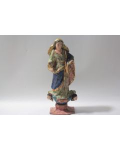 Sculpture bois Vierge de l'Immaculée Conception XVIIIe siècle
