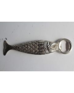 Décapsuleur poisson métal argenté