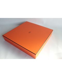 HERMES Boite carton orange 36,5x36,5x6,5 cm Plat ⌀31cm