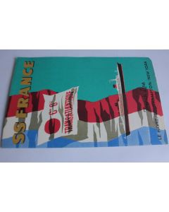 Brochure Croisière French Line Coupe longitudinale Paquebot France