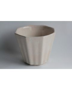 Paul Ami BONIFAS Cache-pot octogonal céramique craquelée Art déco
