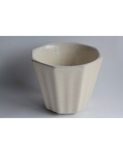 LIFAS Cache-pot octogonal céramique craquelée Art déco Bonifas