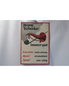 Ancienne Publicité tabac Horn Tabake Cornetto Robi Sami