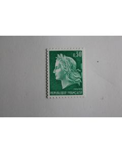 Timbre France Marianne de Cheffer 1969 numéro rouge doublé neuf