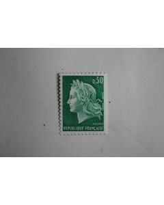 Timbre France Marianne de Cheffer 1969 numéro rouge doublé neuf