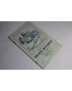 Livret programme voyage Marseille Valadou Auto-Mails 1957