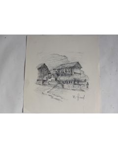 Dessin original Chalets Alpes Alexandre GIROD