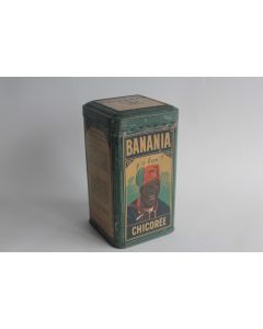 Boîte chocolat cacao BANANIA bleue chicoré Massilly