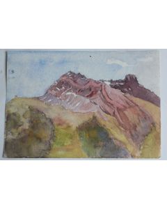 Aquarelle originale Montagne Alpes