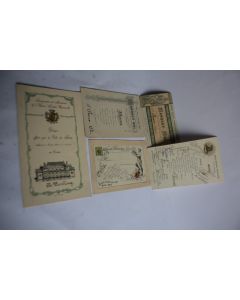 Anciens menus Union postale philatélique typographique