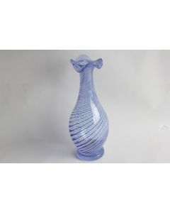 Vase soliflore verre soufflé filigrane Clichy