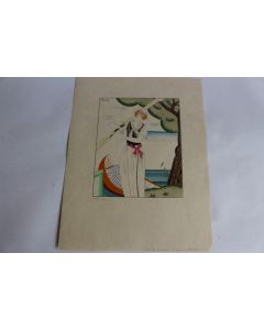 Estampe Charles MARTIN Ohé du bateau Art Déco Ohé