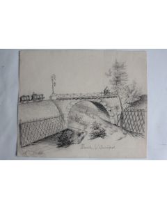 Dessin original Pont d'Anières Suisse Cartillon