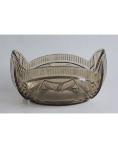 Coupe Jardinière verre fumé taillé 1930