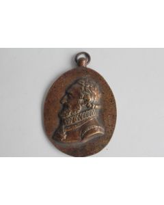 Ancienne médaille bronze Portrait Homme style Renaissance