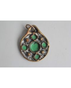 Pendentif laiton émaillé ST LUC design moderniste