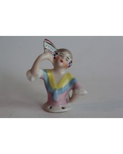 Demi figurine porcelaine Femme à l'éventail