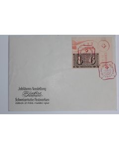 Enveloppe Suisse FDC 100 jahre schweiz Zurich 1943