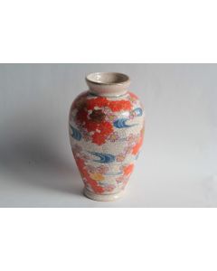 Vase céramique craquelée Satsuma Japon