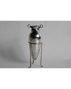 Petit vase argent martelé Amphore grecque